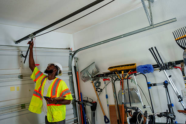Professional Garage Door Panel Replacement technician working in Menard County County, TX